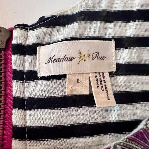 L Meadow Rue tank top with paisley and black and white stripes - Picture 4 of 7